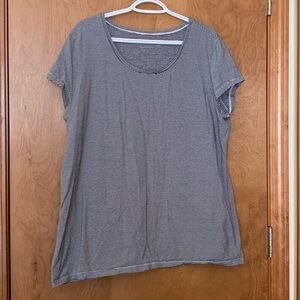 Eddie Bauer Striped Women's Top Stretch 2X